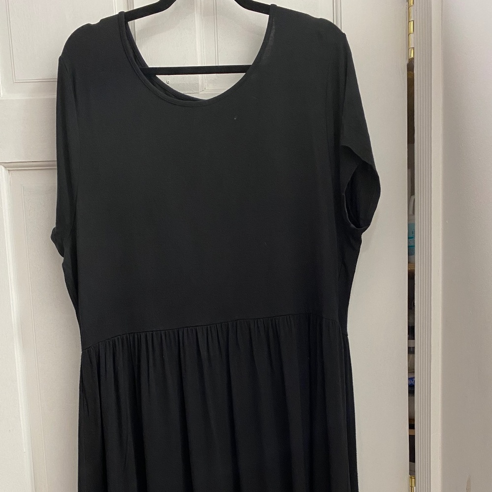Old Navy Black, Short Sleeve, Skater Dress - XL